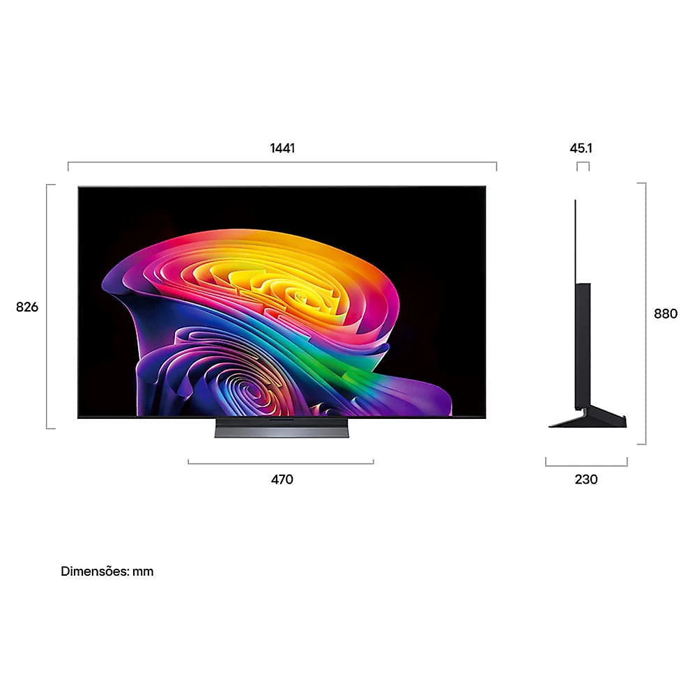 Smart TV 4K LG OLED 65" Polegadas Evo AI com Dolby Vision, Dolby Atmos e Google Cast - OLED65C6PSA Bivolt