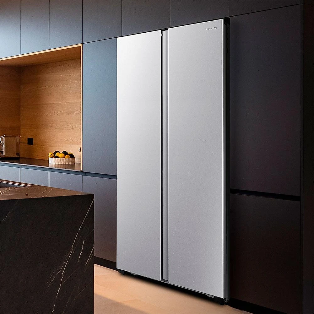 Geladeira Hisense Inverter Side by Side RS3P428, 441 Litros, Inox - 220 Volts