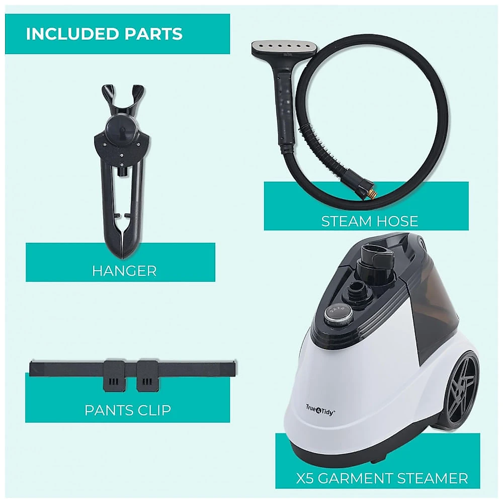 Steamer,Passadeira e Vaporizador de Roupas True Tidy Comercial Pesado 1800W para Uso Residencial e Comercial