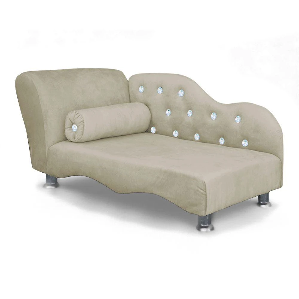 Caminha Divã Mini Poltrona Loja Sheep para Pet Pequeno Veludo Bege 62cm 1 Unidade