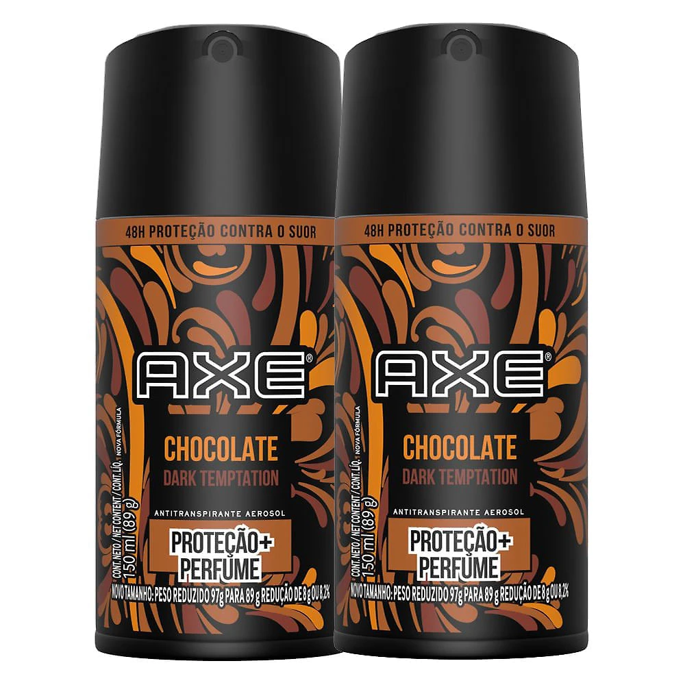 Desodorante Axe Dark Temptation Body Spray Aerosol 150ml | Kit com duas unidades