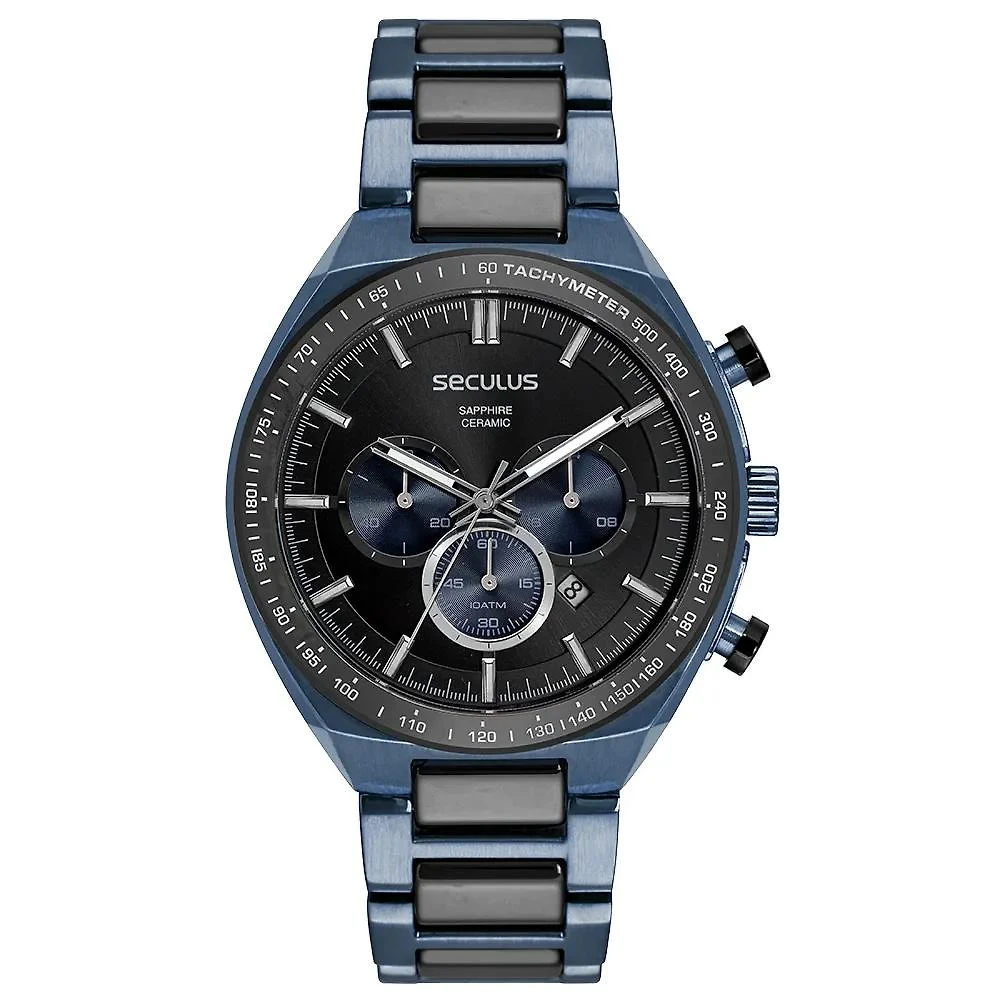 Relógio Seculus 77280GPSVEQ1 Masculino 47mm Aço Inox