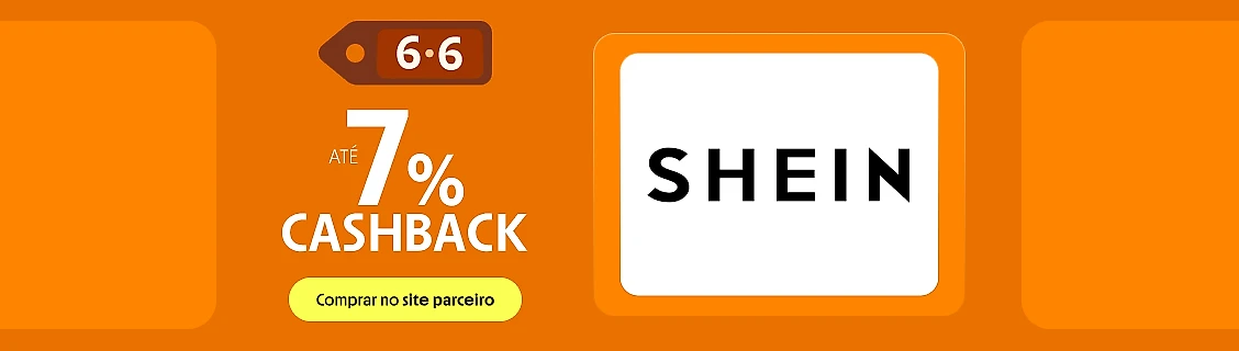 SHEIN COM ATÉ 7% DE CASHBACK