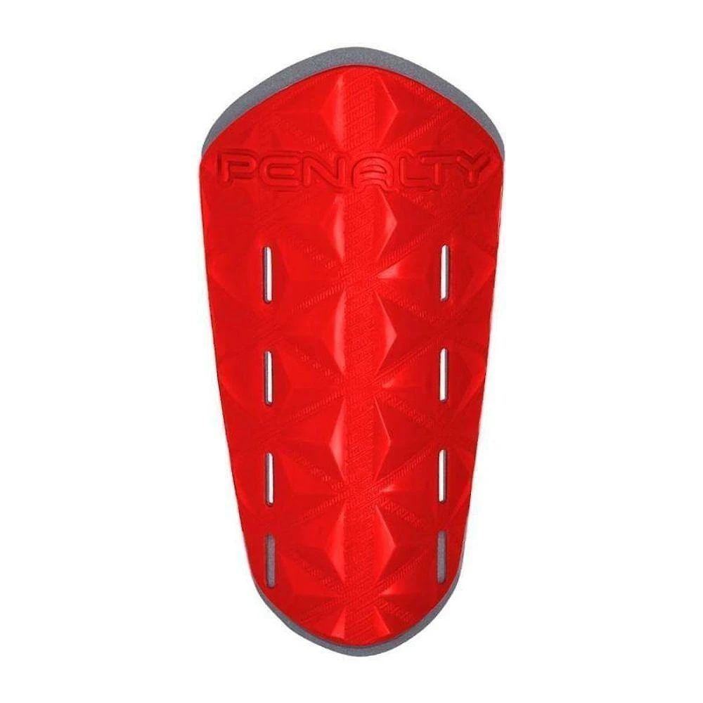 Caneleira Juvenil Matis X para Futebol com Proteção Shield Sys Vermelho Penalty