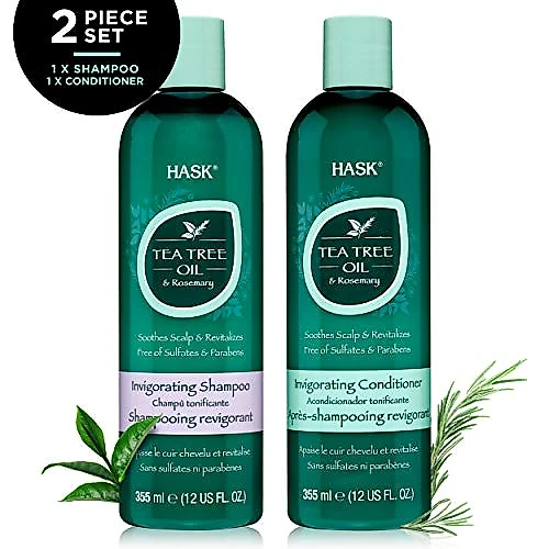 Shampoo e Condicionador Óleo de Árvore de Chá e Rosemário Todos os Tipos de Cabelos 355ml