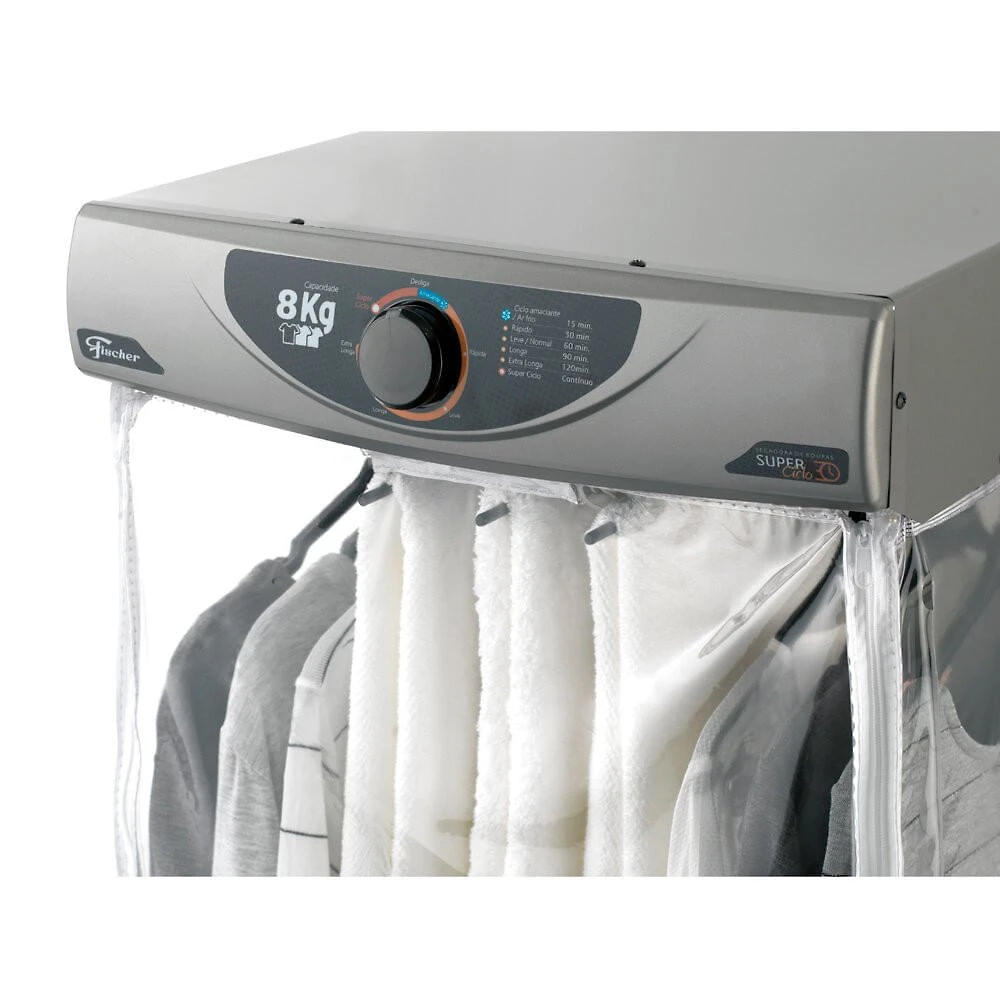 Miniatura Secadora de Roupas de Parede Fischer 8 kg, Super Ciclo Prata - 110V