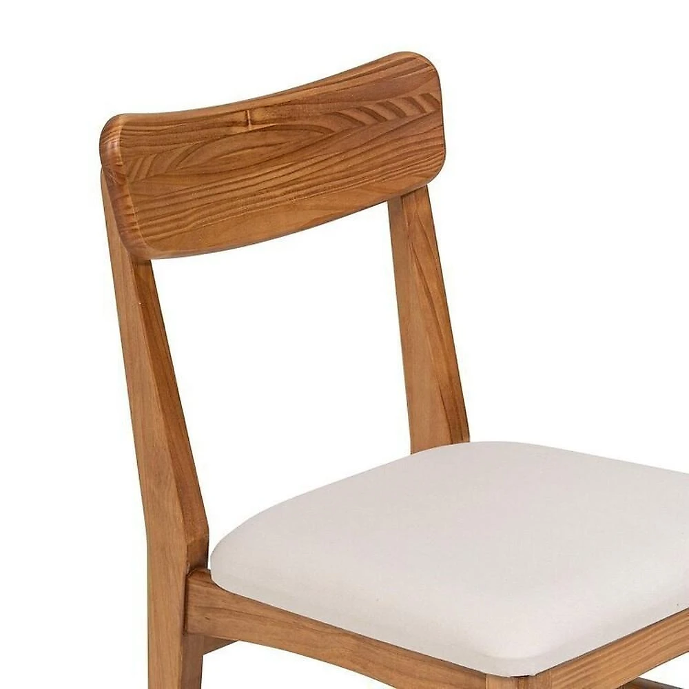 Conjunto Mesa de Jantar Redonda Madeira Maciça com 4 Cadeiras Estofadas Olmo Mel Mel