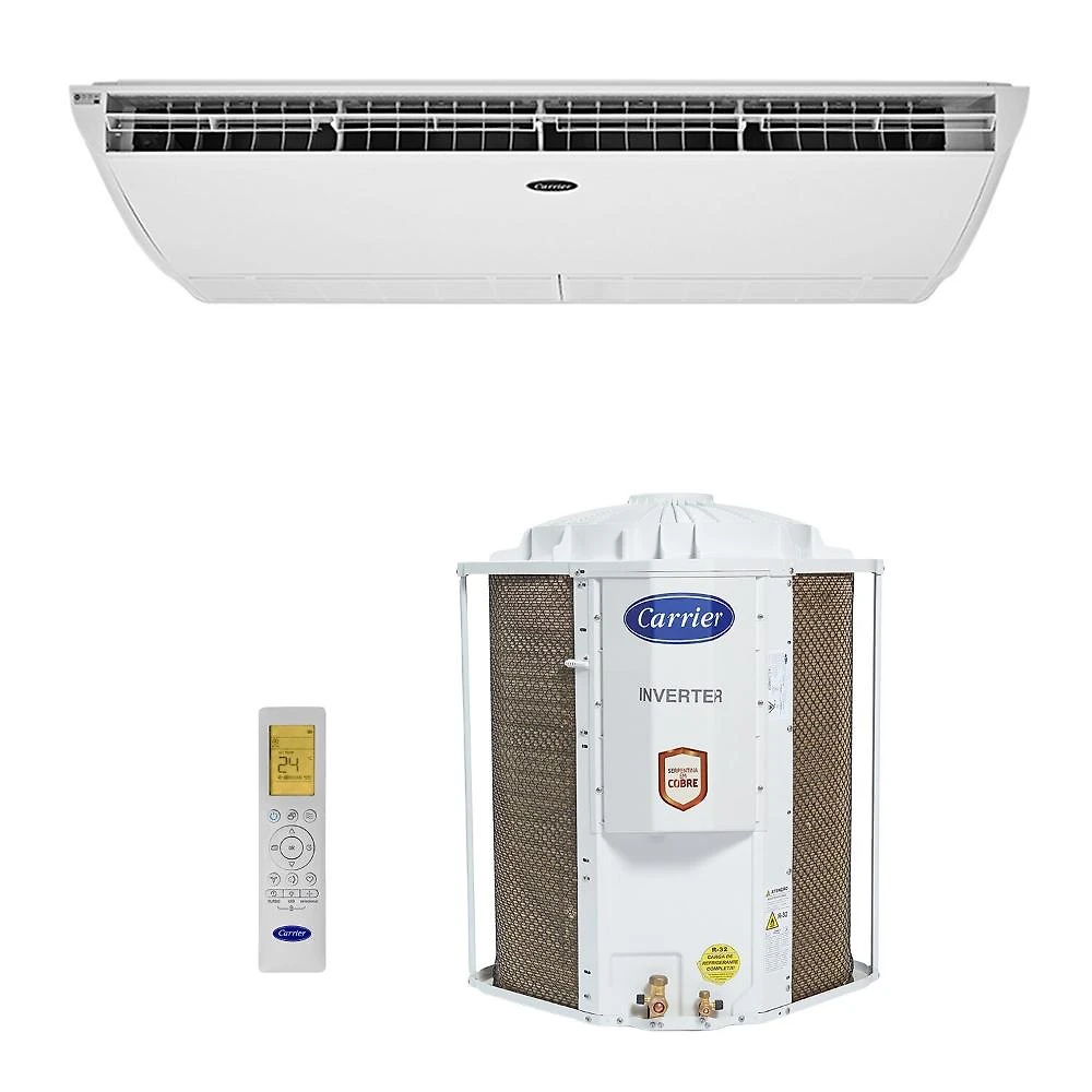 Ar-Condicionado Split Inverter Teto 60000 BTUs Carrier Xpower Só Frio 42ZQVF60C5C/38CCVF60515MC 220V