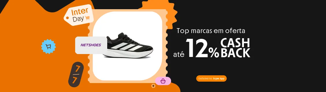 Netshoes até 12% de cashback