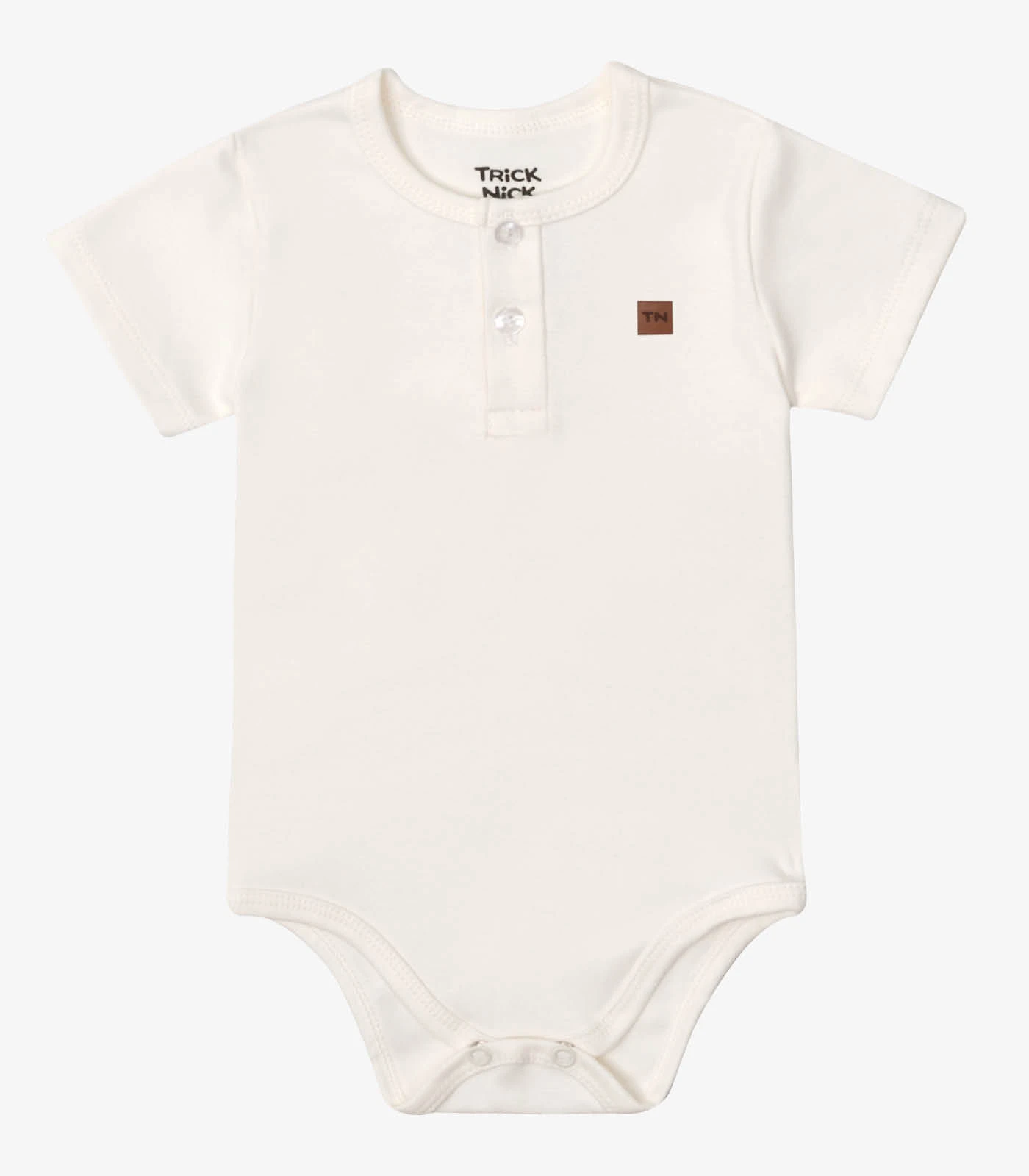 Body Infantil Masculino Tecido Suedine Trick Nick Bege