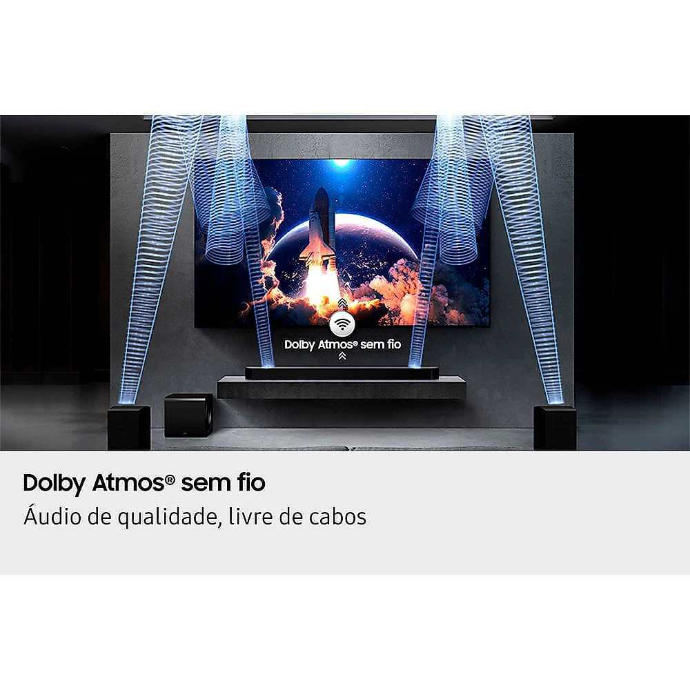 Soundbar Samsung Série Q com 11.1.4 canais, Subwoofer e Caixas traseiras 2026 - HW-Q990H Bivolt