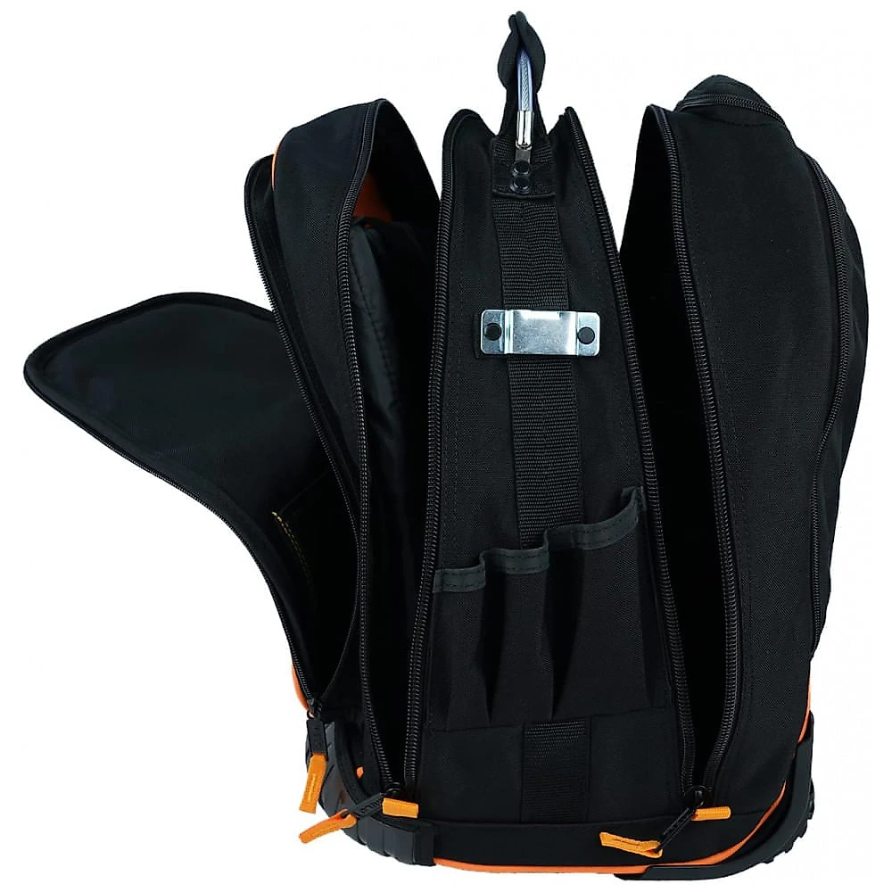 Bolsa de Ferramentas Organizadora com Rodas e Compartimentos, MELOTOUGH Rolling Tool Bag, Laranja