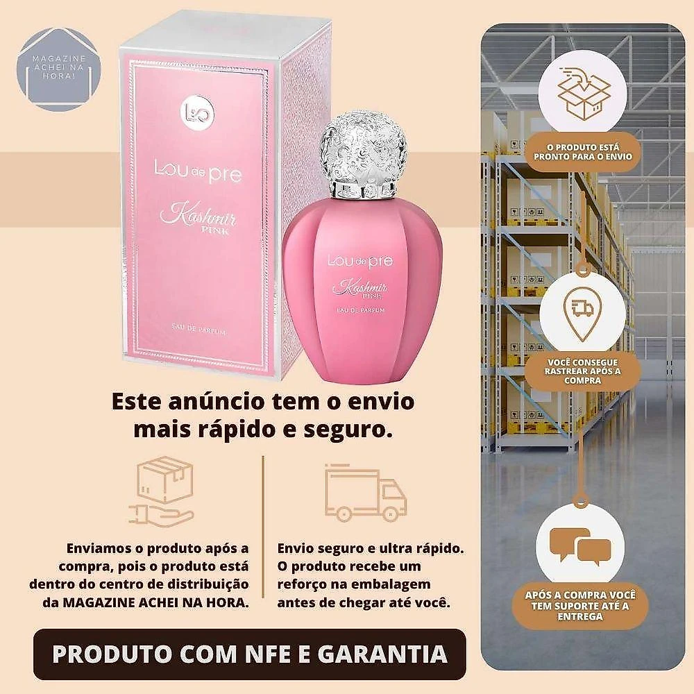 Perfume Feminino Lou de Pre Kashmir Pink Eau de Parfum 90ML La Rive