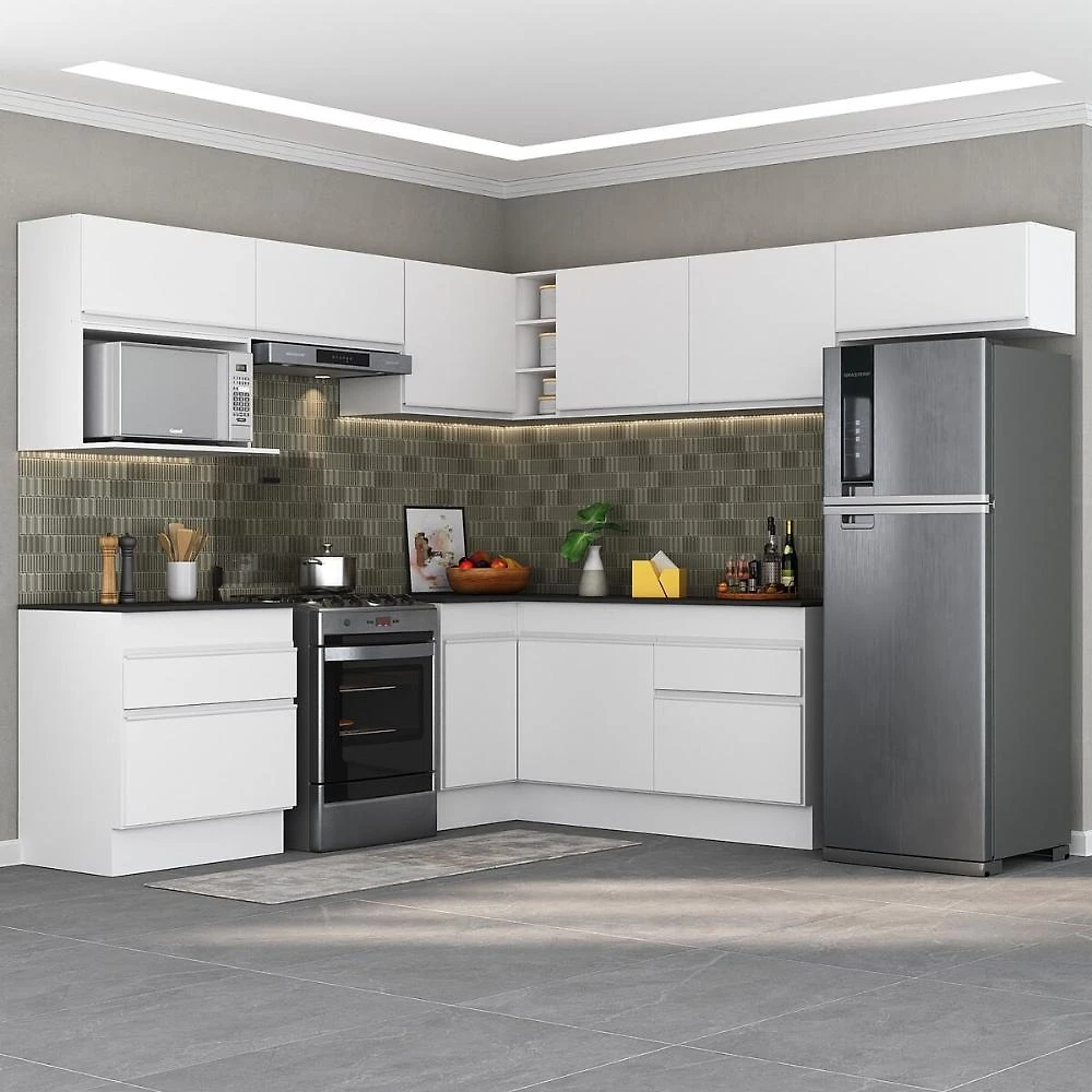Cozinha Completa Compacta Armário Canto FL2106 Multimóveis