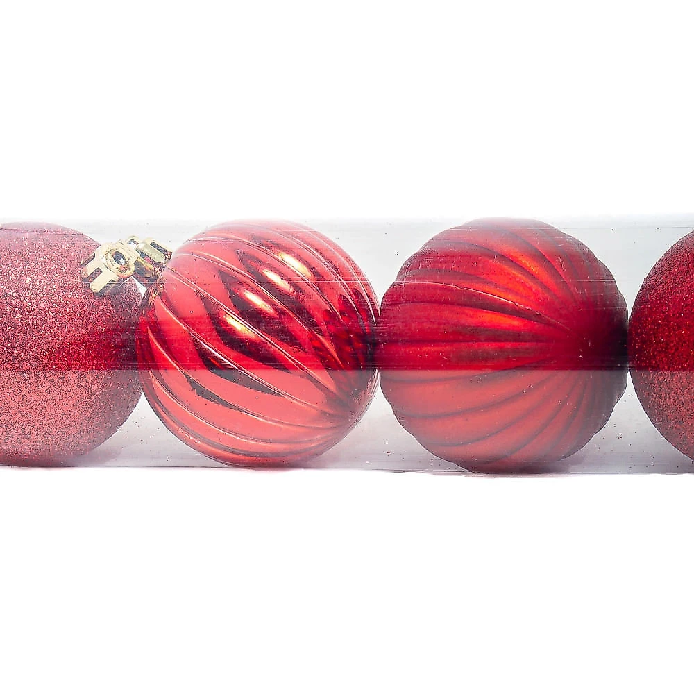 Tubo Bola Natal Le 6cm com 12 Unidades Vermelho