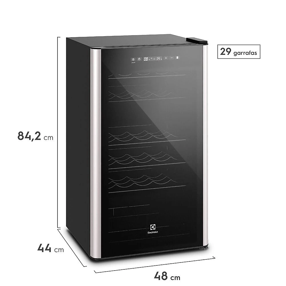 Adega Electrolux 29 Garrafas com Dual Zone WDF29 Preto - 110V