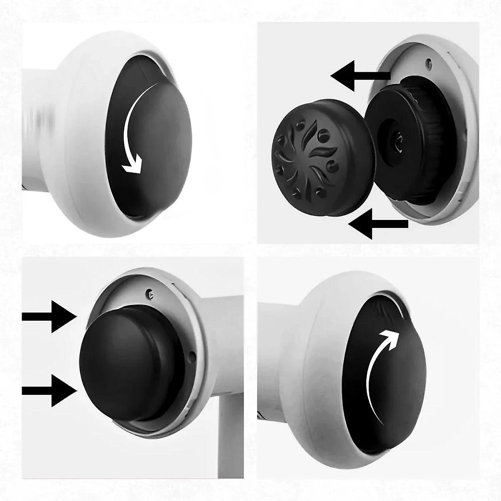Massageador Corporal Elétrico Utibom 6 Velocidades Portátil Usb com 5 Cabeças