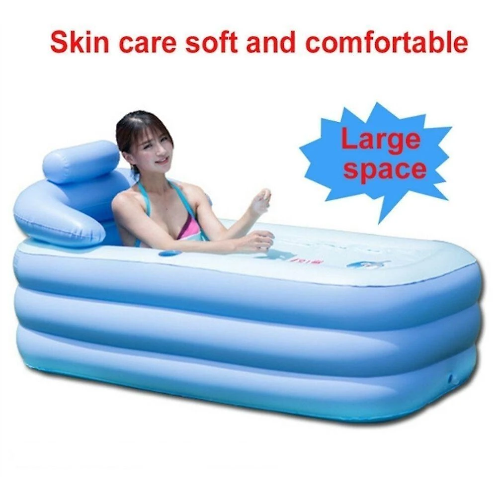 Banheira Inflável Portátil Adulto Térmica 160cm com Encosto Azul Yeet