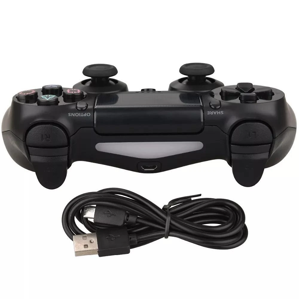 Miniatura Controle PS4 Slim Dualshock Jet Black Fio Resistente Full