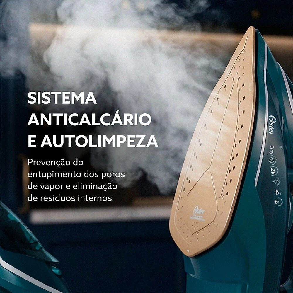 Ferro de Passar a Vapor GCSTDPA8002 Diamond Tech Cabo Giratório 360 graus Oster Cinza - 110V