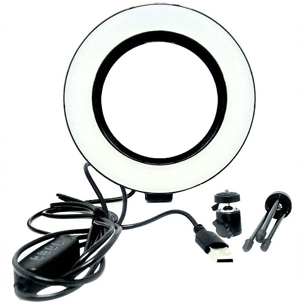 Ring Light 6 Polegadas Iluminador Anel De Led Ring Light Usb 16cm Com Mini Tripé