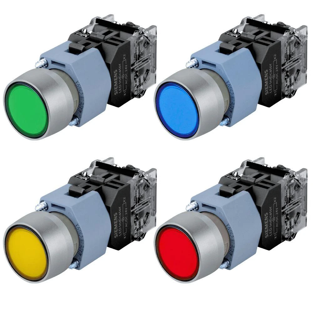 Botão Comando Sinalizado Siemens 3sb7136-0db50-1ba0 220V Azul