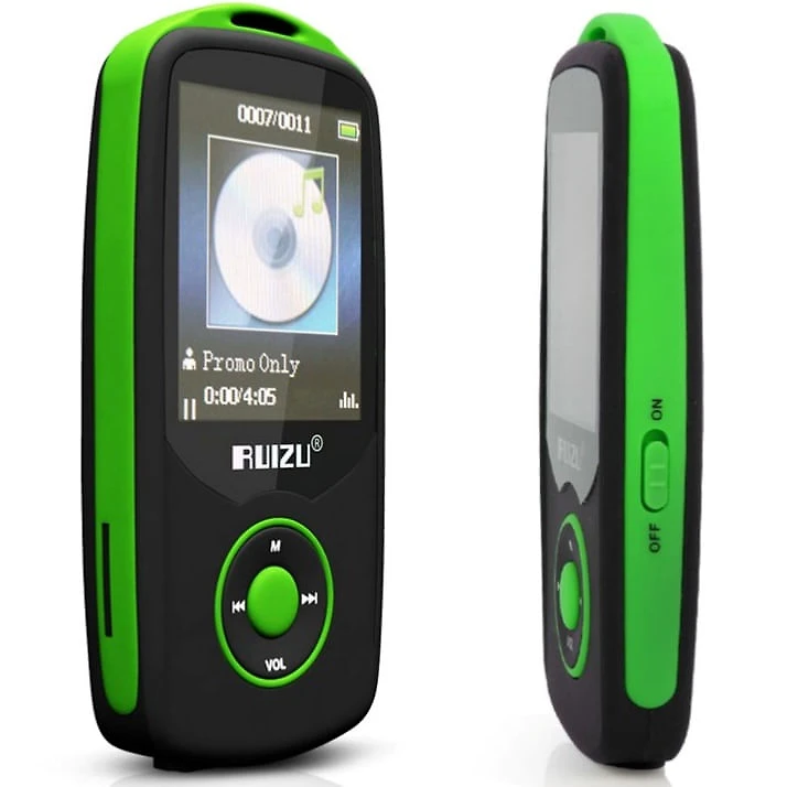 Miniatura MP3 Player Ruizu X06 Bluetooth 8GB Bateria 100 Horas Verde