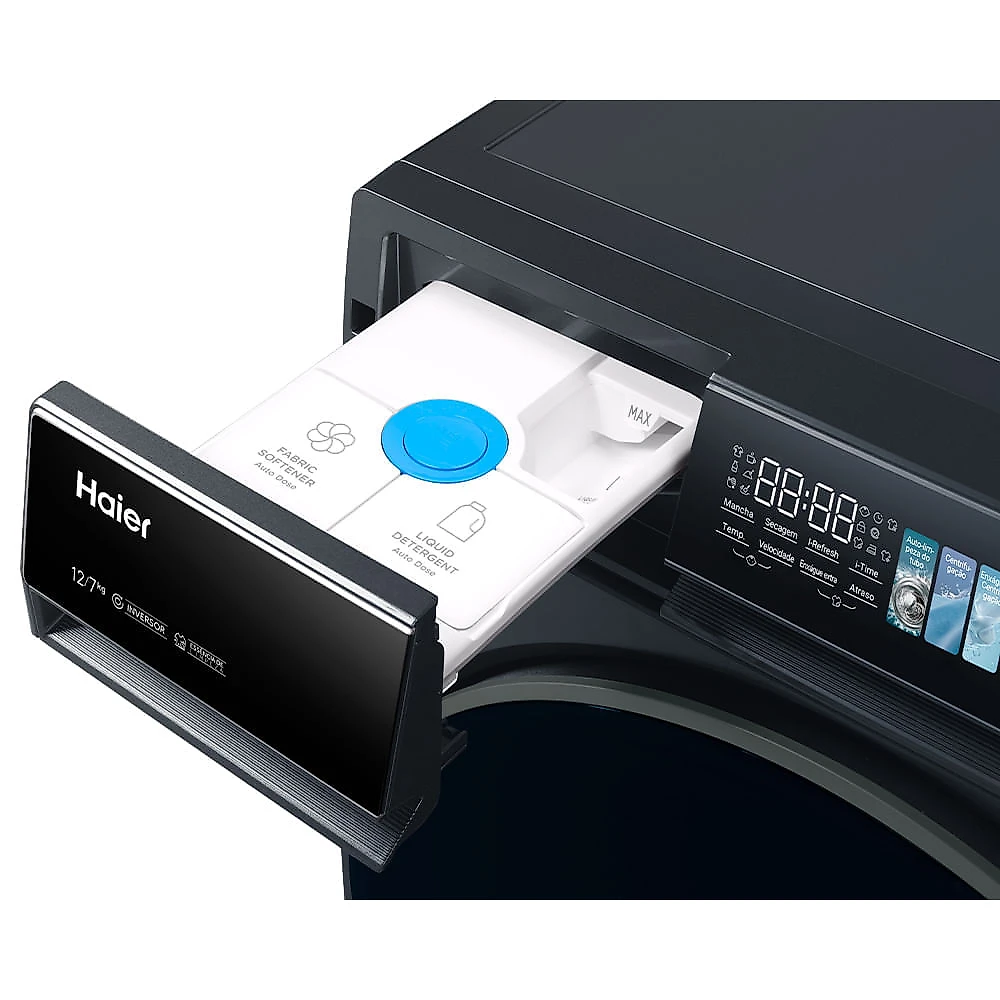 Lava & Seca 12 Kg Haier X-Series X7 Cinza com Capacidade de Secagem 7 Kg e Essence Wash - HWD120-BP14367S8 110