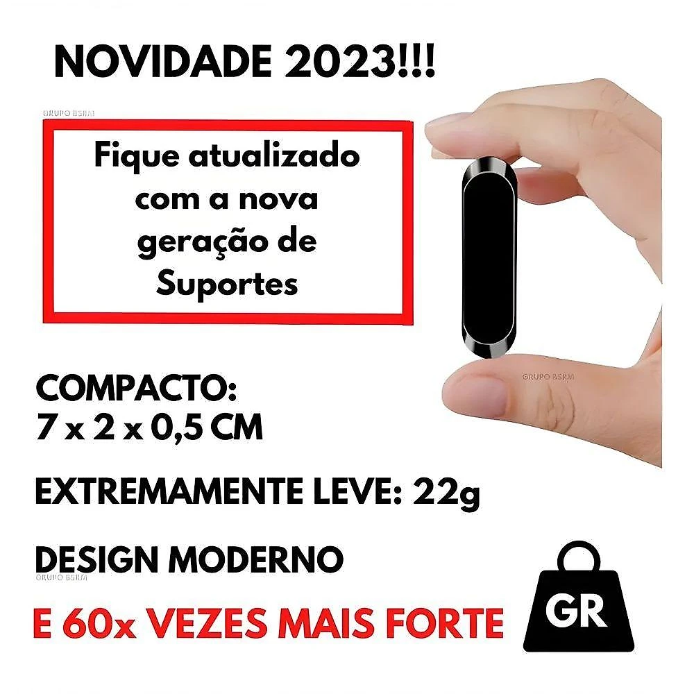 Suporte Magnético para Celular Automotivo em Painel Modelo Ímã Telefone Móvel Compatível com Vários
