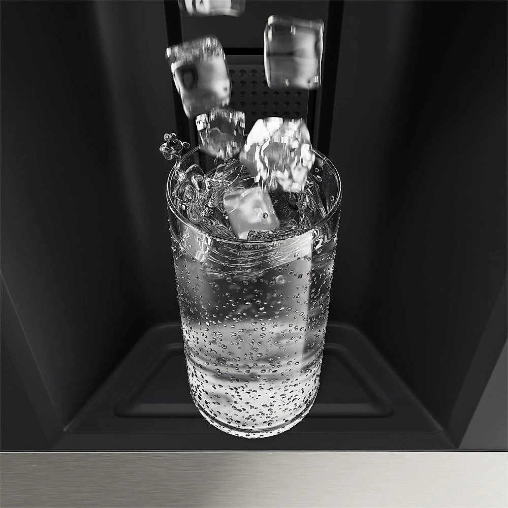 Geladeira Electrolux Frost Free Inverter 481L AutoSense e Água e Gelo na Porta Side by Side Inox Look (ES4WS) 110