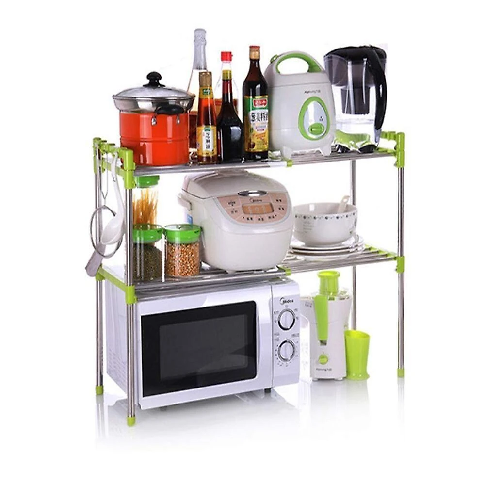 Prateleira Inox Organizador De Cozinha Banheiro Estante Ajustavel Multifuncional Microondas Sapateira Rack Portatil