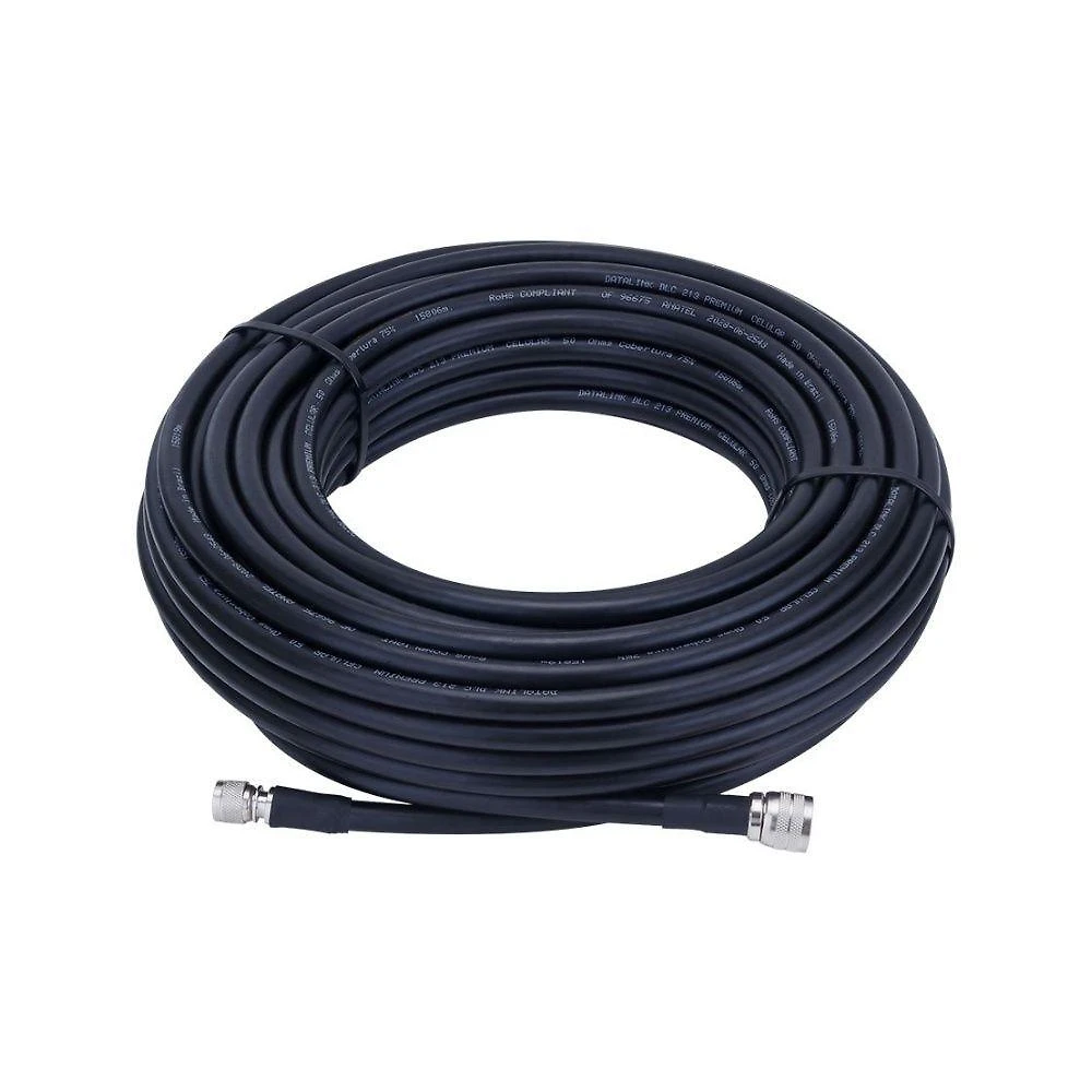 Cabo de Descida para Antena de Celular Aquário CF-220 RGC-213 Coaxial N TNC 20M 1 Cabo