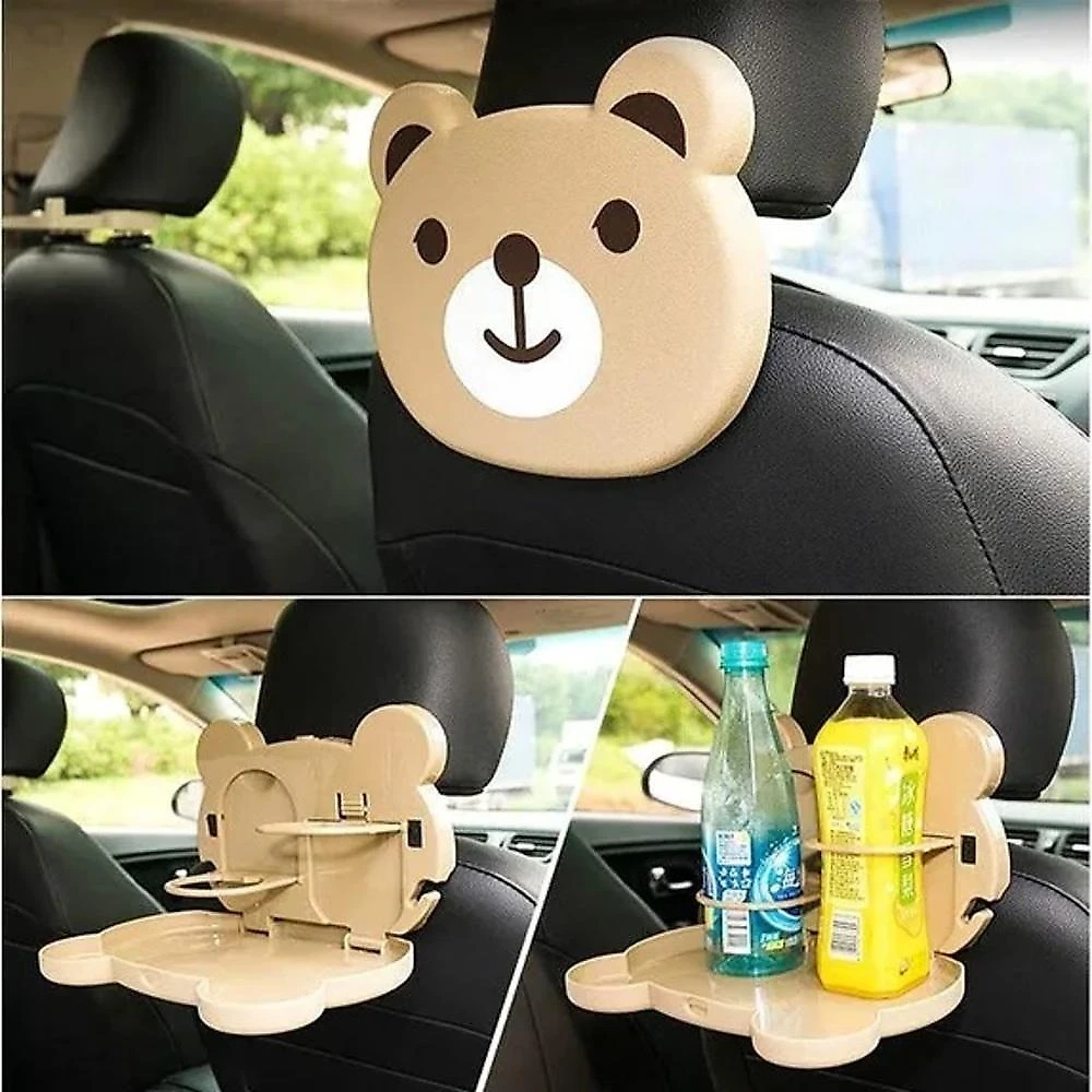 Mesa para Carro Bandeja com Porta Copos e Lancheira Dobrável para Uber Táxi Plástico ABS 23.5CM