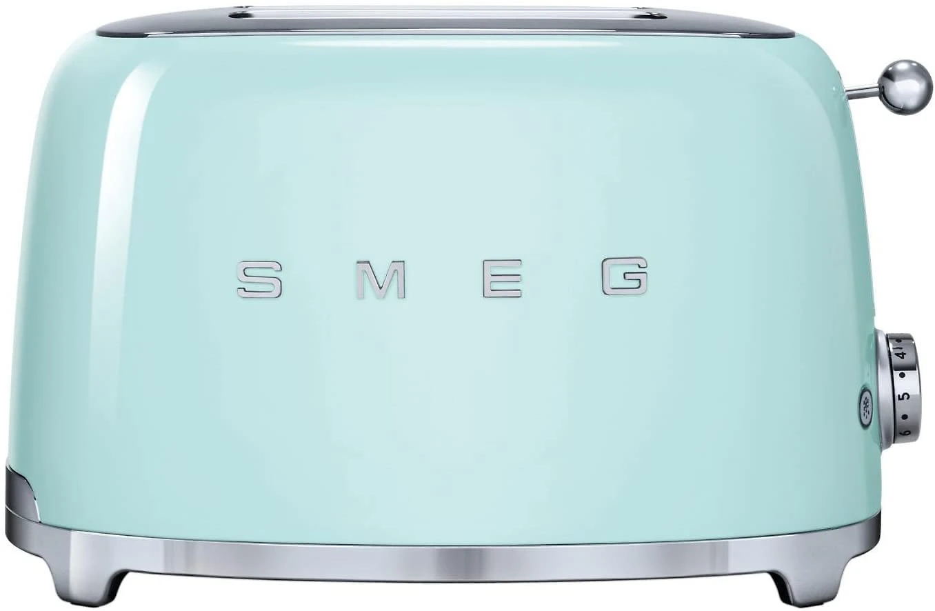 Torradeira Elétrica Smeg 50s Retro 2 Fatias 6 Níveis Sombra Verde Claro 110V