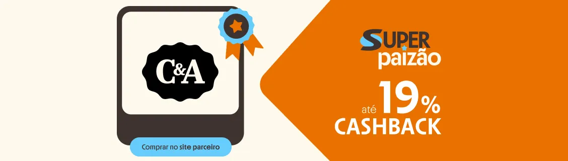 C&A COM ATÉ 19% DE CASHBACK