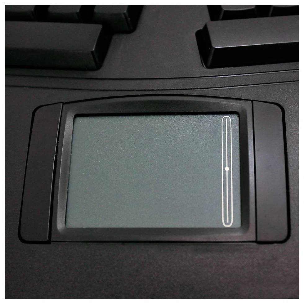 Adesso AKB 450UB Teclado Ergonômico Dividido Sem Fio Recarregável Reduz a Tensão das Mãos com Touchpad Embutido, Preto