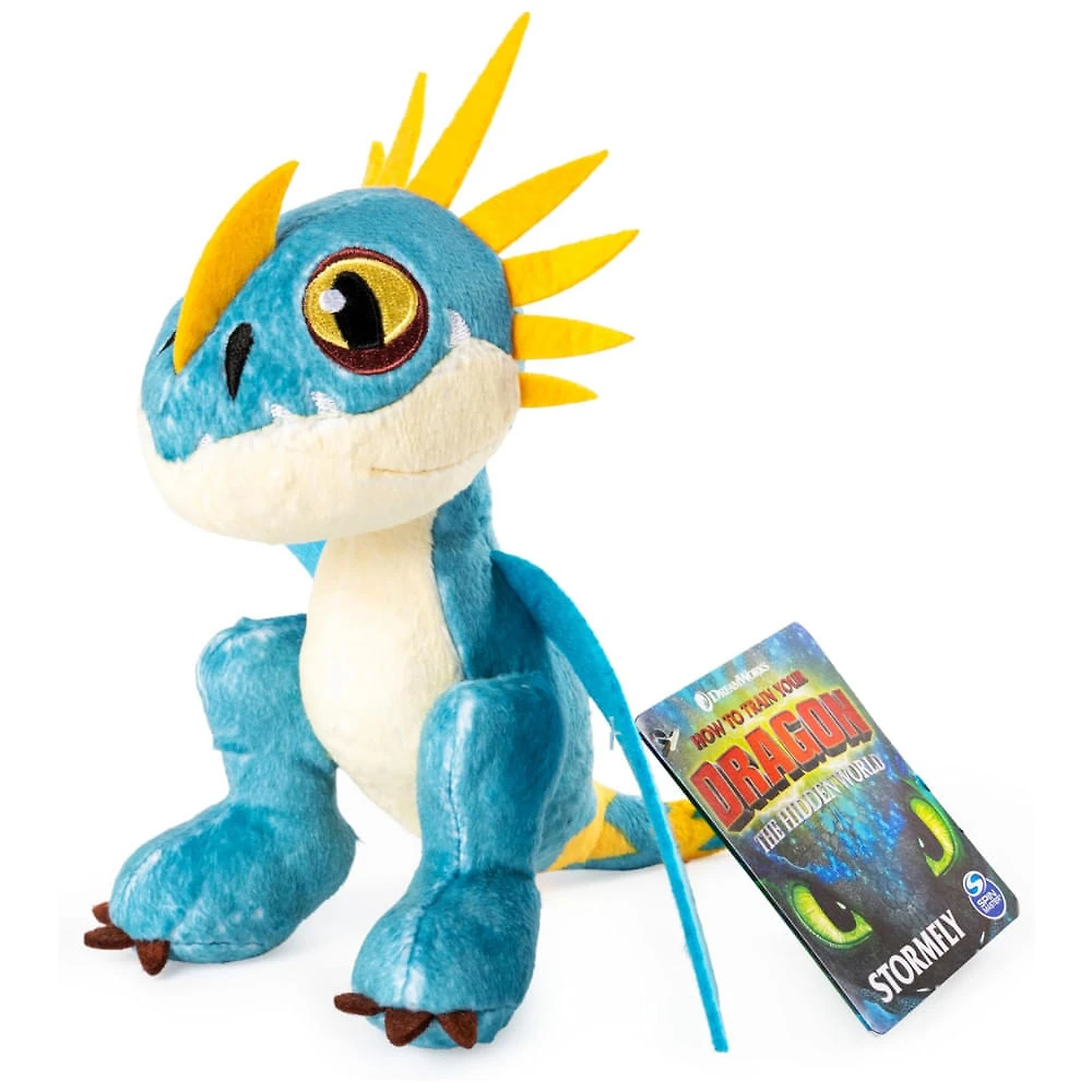 Pelúcia Premium de Dragão Stormfly da Dreamworks Dragons, 20cm, para Crianças a Partir de 4 Anos
