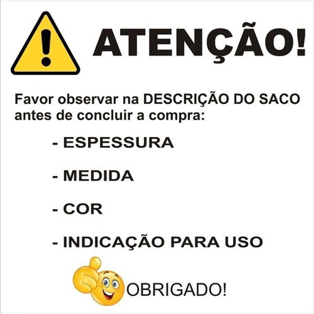 Saco para Lixo Saco de Lixo Preto 60L Resistente 60x70cm Fardo com 100 Unidades Higipack