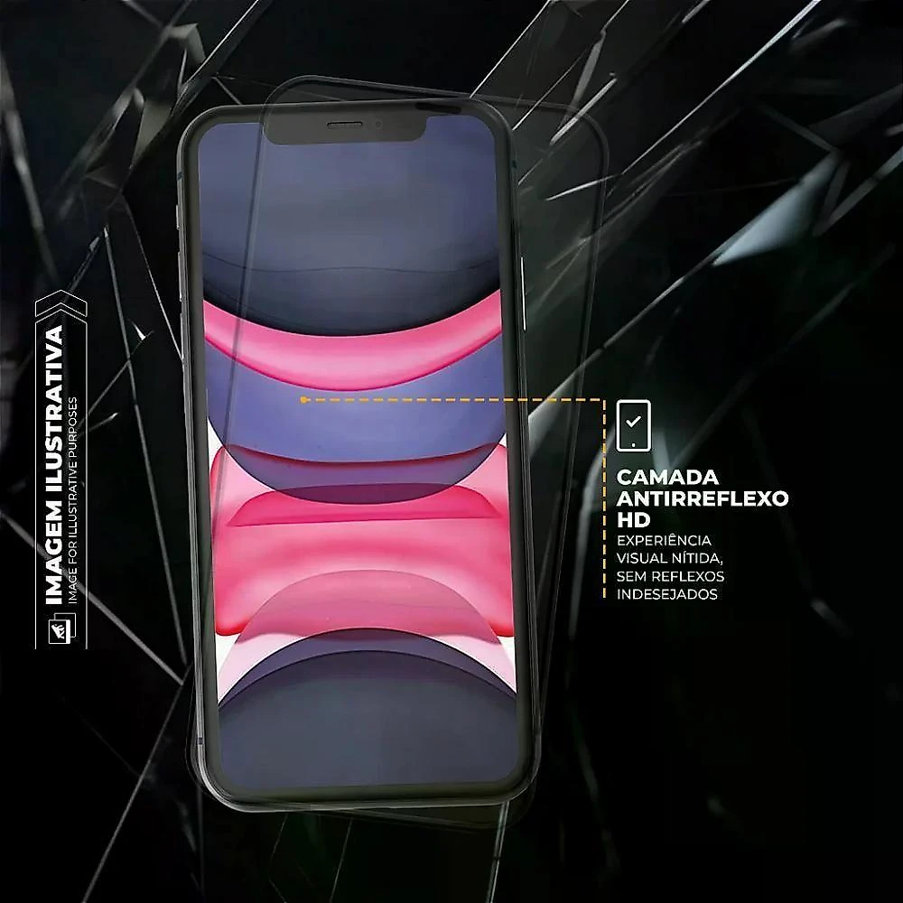 Película para Smartphone Gshield Dual Glass para Iphone 17 Proteção Contra Impactos Preta 1 Unidade