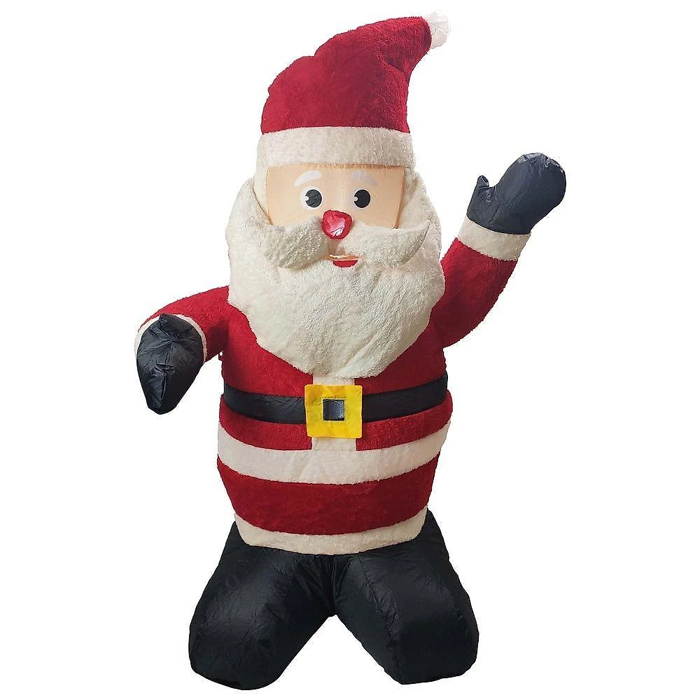 Papai Noel Inflável Veludo Iluminado Enfeite Natal Natalino Grande Inflador Embutido Decoração Loja