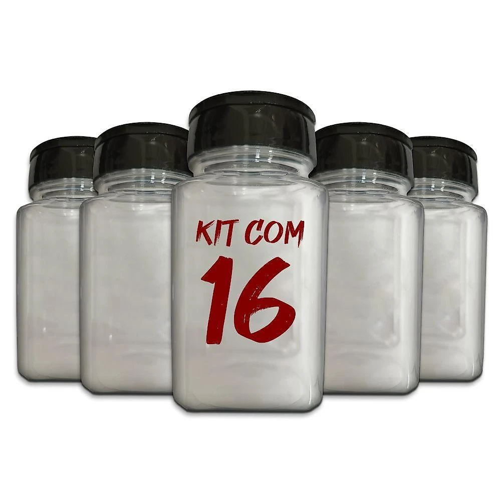 Pote Tempero 16 Potes+24 Etiquetas Etiqueta Transparente