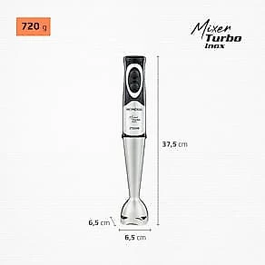 Mixer Mondial M-16-BI 500W Turbo Haste Inox Preto Inox 110V