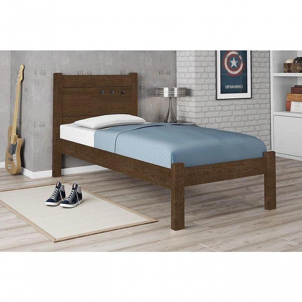 Cama Solteiro Paola Malbec Framar