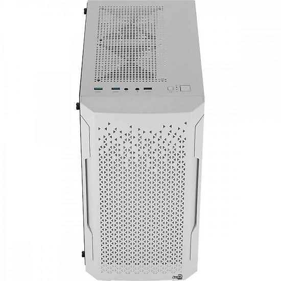 Gabinete gamer aerocool trinity mini branco lateral vidro