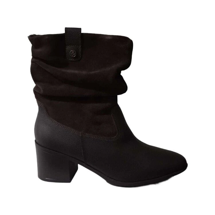 Bota Cravo e Canela Tumbled Cano Médio Couro e Camurça Sal - CRAVO