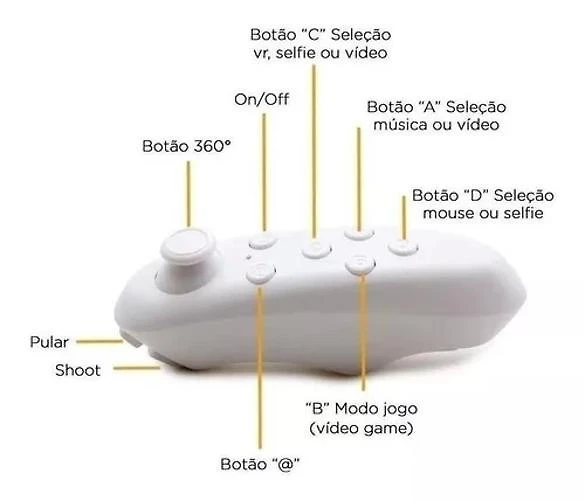 Óculos VR Box 2.0 + Controle - Realidade Virtual 3D