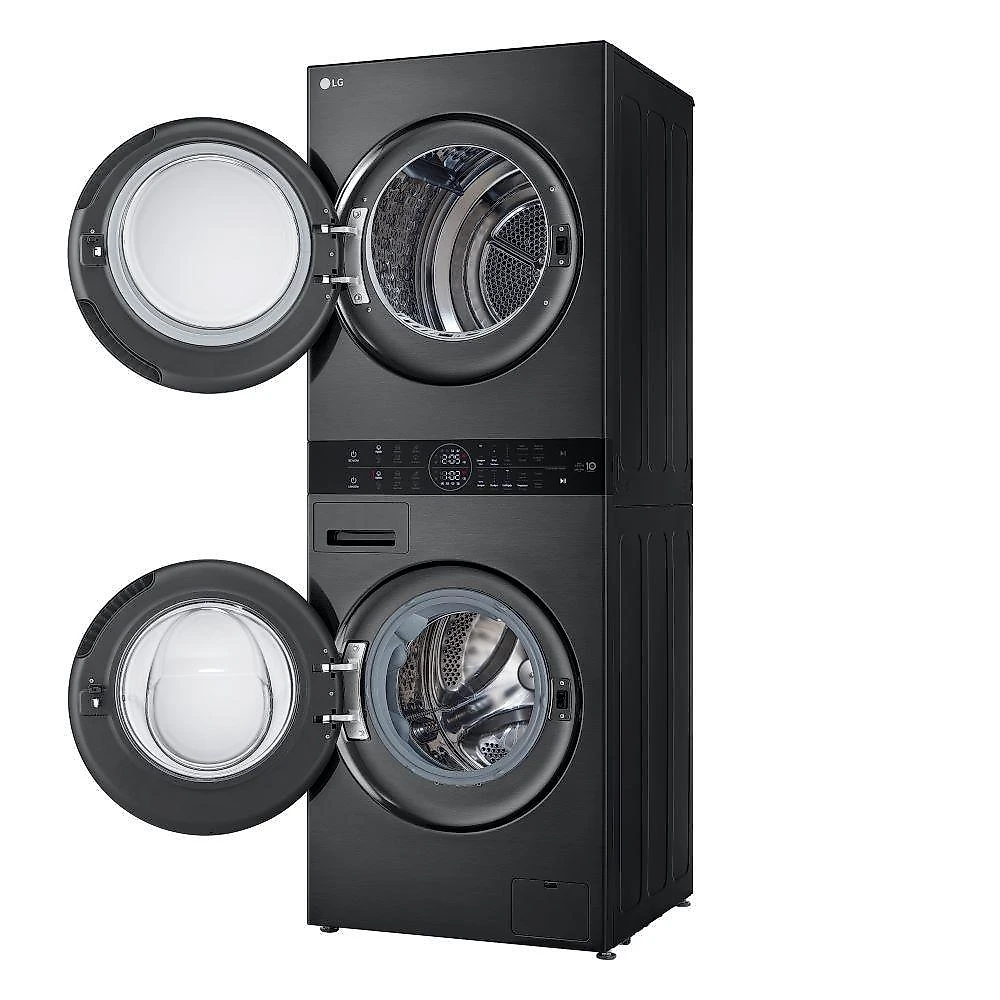 Lava e Seca Torre WashTower 14kg Black Inox 127V