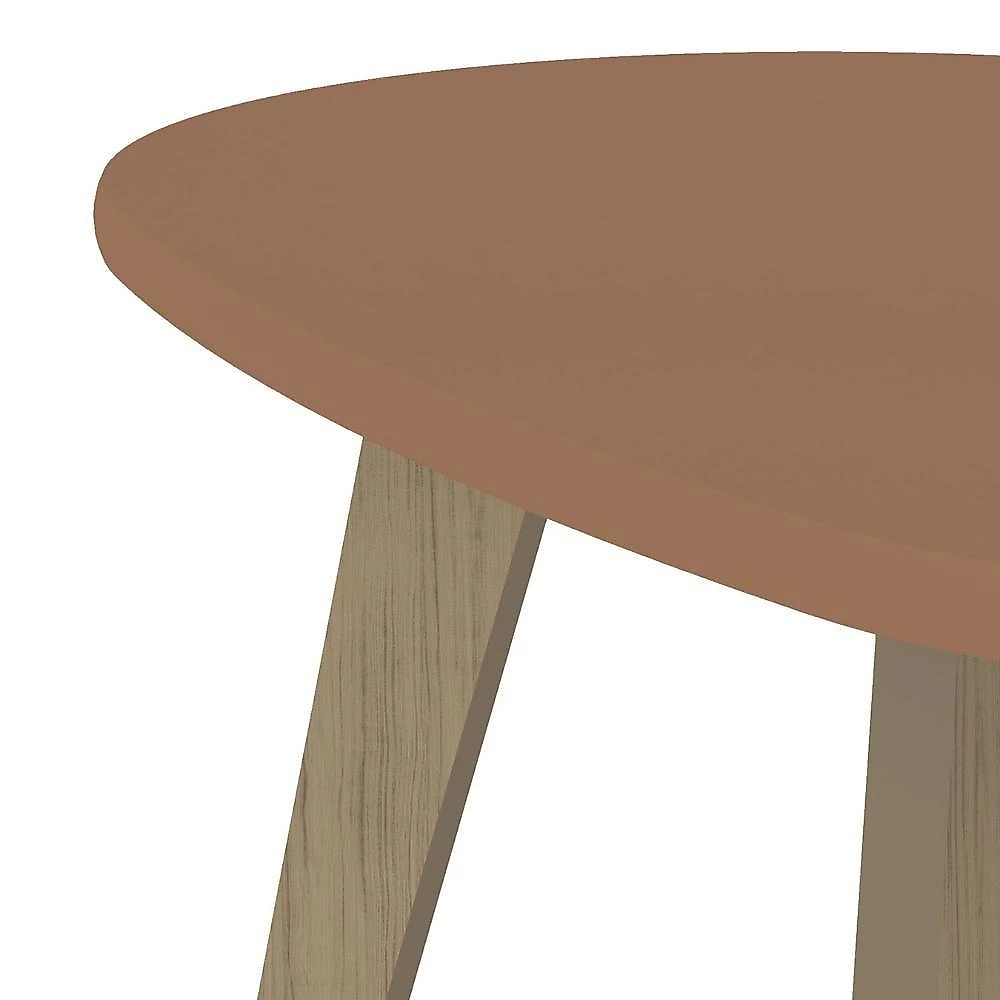 Mesa De Centro Orgânica 90cm Para Sala Cassia Terracota A09 - Mpozenato