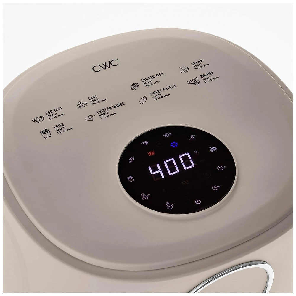 Fritadeira Elétrica Air Fryer COOK WITH COLOR bege 3,8L Cesta de Vidro 6 Programas 1200W 110V