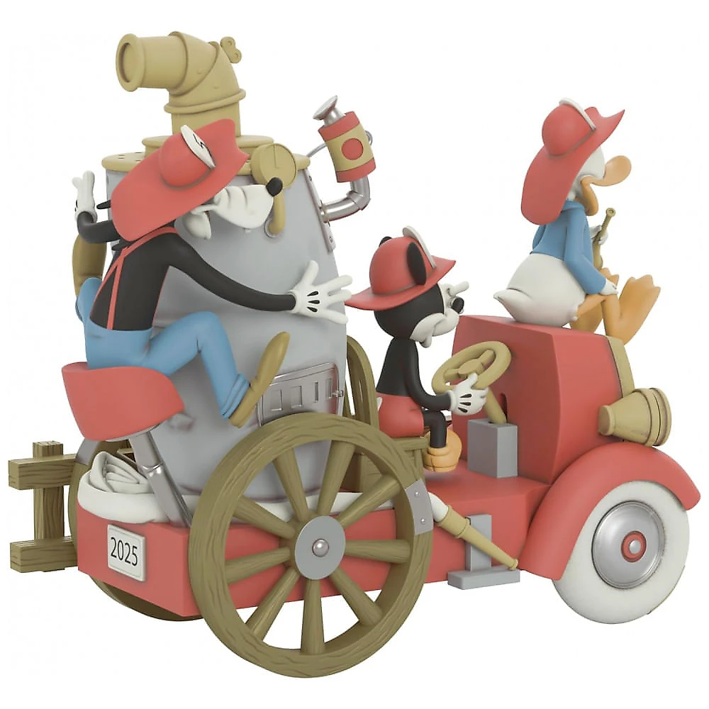 Enfeite de Natal Hallmark Keepsake 2025, Disney Mickey e Amigos - Amigos Bombeiros 2025 com Luz, Som e Movimento, Plástico, 12,7 x 10,8 x 7 cm